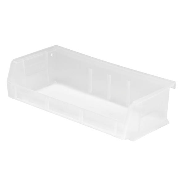 Quantum Storage Systems 5-3/8" x 11" x 3" ULTRA SERIES STACK AND HANG BIN - Clear QUS232CL